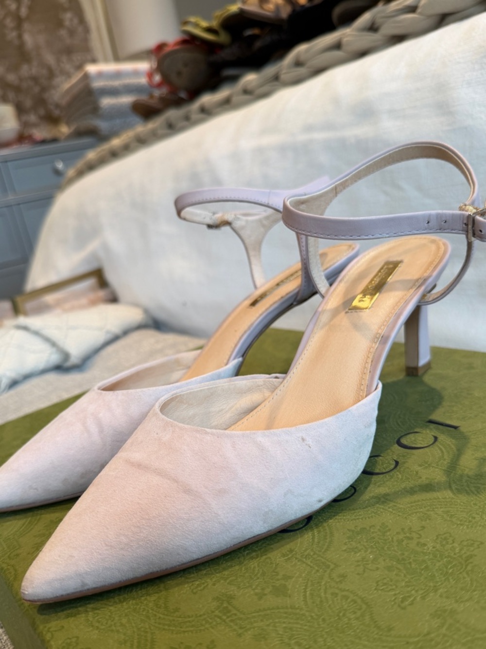 Louise et Cie Pale Pink Pointed-Toe Heels